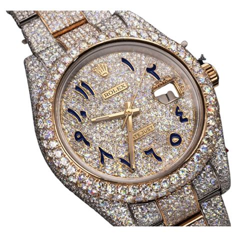 arabic numeral watch rolex|arabic dial Rolex iced out.